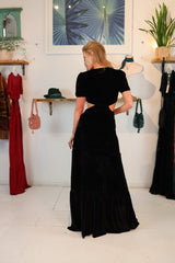 Emerald Velvet Bea Dress