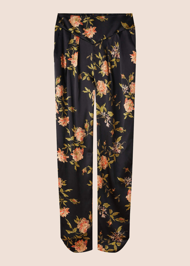 Estella Flora Silk Trousers