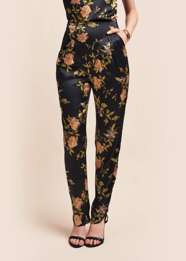 Estella Flora Silk Trousers